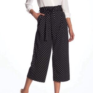 Laundry By Shelli Segal Black and White Wide Leg Pants size 6